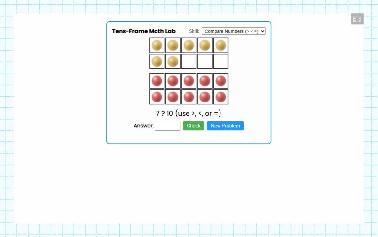 Tens Frames Math Lab
