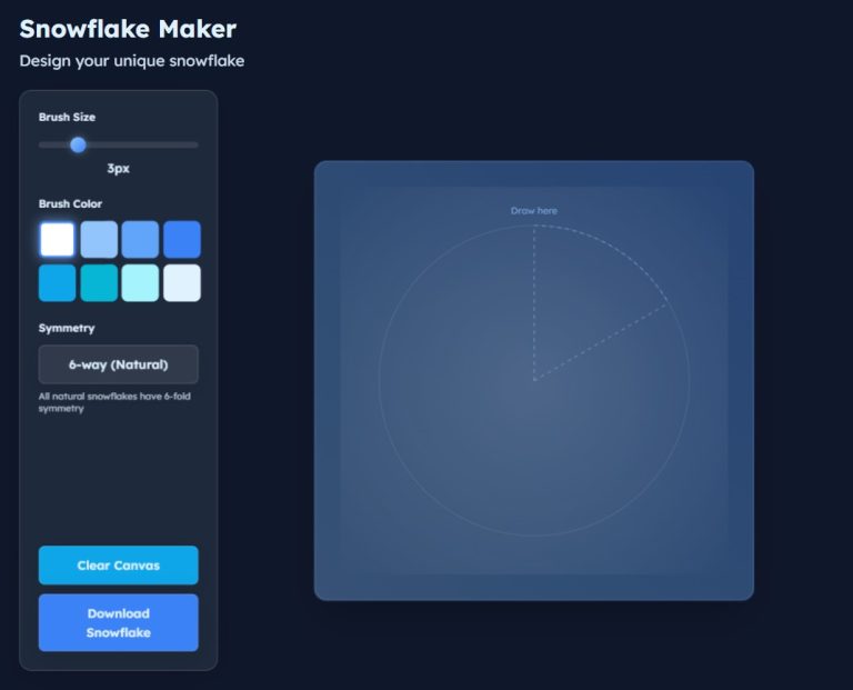 Virtual Snowflake Maker