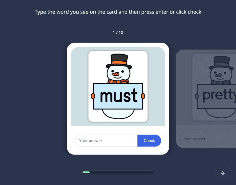 Snowman Typing 7