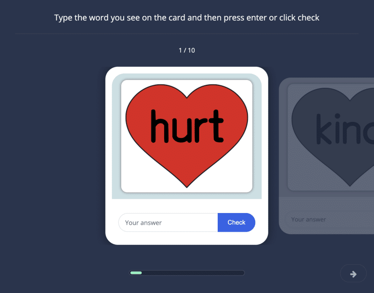Hearts Typing 20