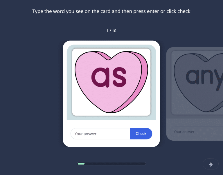 Conversation Hearts Typing 10
