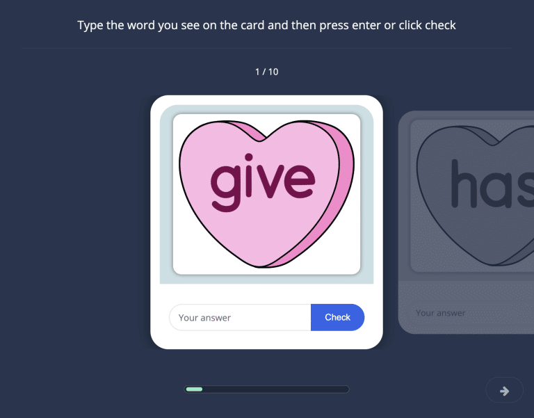 Conversation Hearts Typing 11