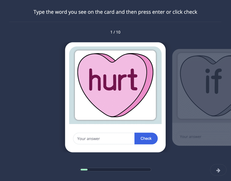 Conversation Hearts Typing 20